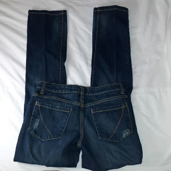 Paper Denim & Cloth Distressed Straight Leg Jeans - Picture 5 of 6